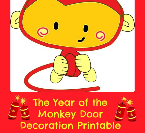 The Year of the Monkey Door Decoration Printable